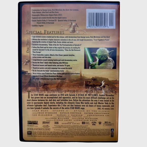 DVD - 3-film Pack - Star‎ Wars Episodes 2, 3, And 4 - Great Condition - Picture 5 of 13